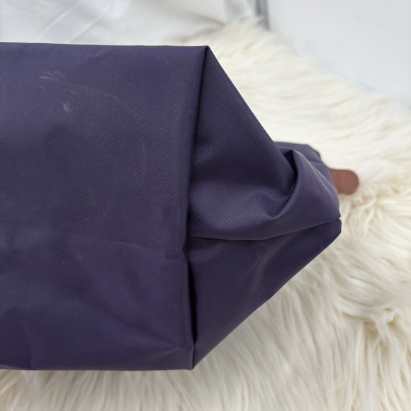 Longchamp le Pliage large tote 18 X 11" Purple Dark Plum - Picture 9 of 11